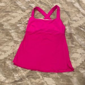 HOT HOT HOT PINK! Lululemon workout top! Size M